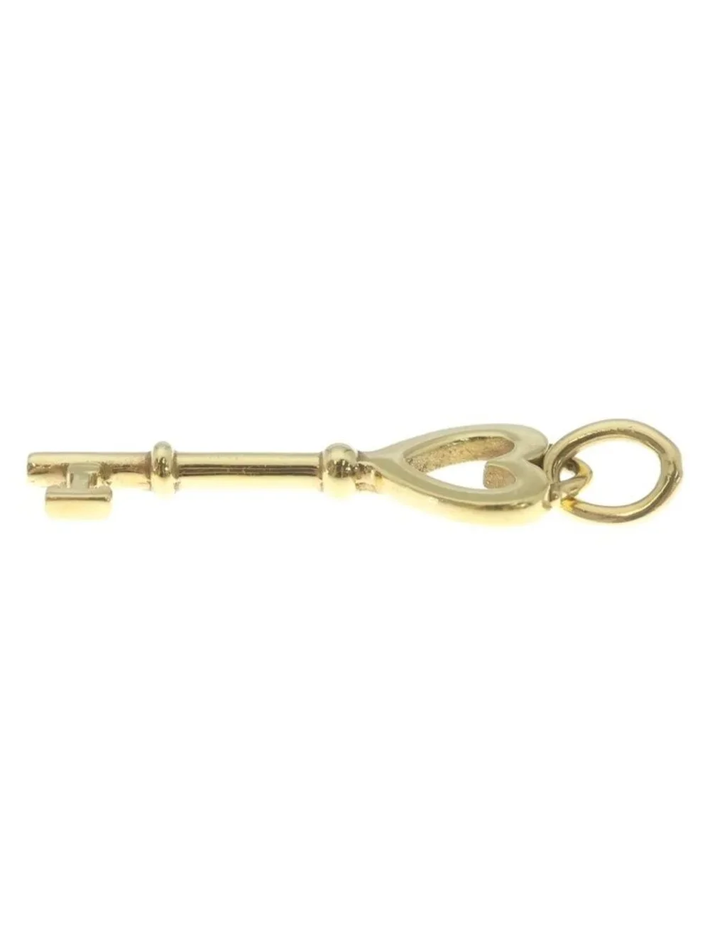 Tiffany & Co 18k Yellow Gold Heart Key Mini Pendant